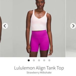 Lululemon size 12 Align tank strawberry milkshake